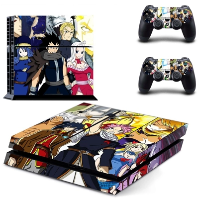 Fairy Tail skin sticker for playstation 4 console and two .. Fairy Tail skin sticker for playstation 4 console and two ..