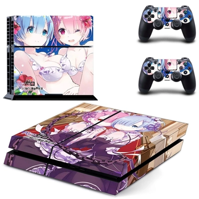 Rem Re Zero skin sticker for playstation 4 console and tw.. Rem Re Zero skin sticker for playstation 4 console and tw..