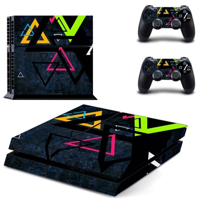 Multicolor Geometric Triangle skin sticker for playstation..