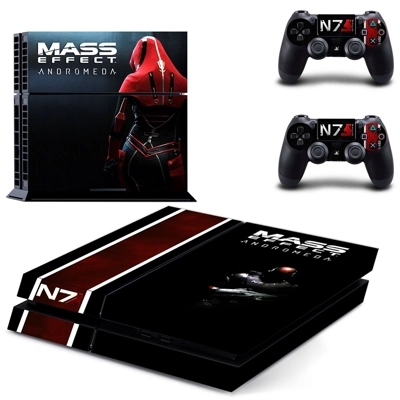 Mass Effect skin sticker for playstation 4 console and two..