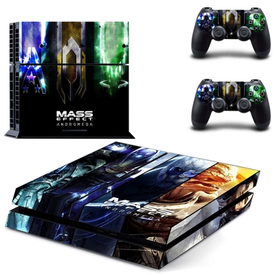 Mass Effect skin sticker for playstation 4 console and two controllers