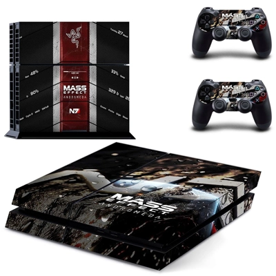 Mass Effect skin sticker for playstation 4 console and two controllers