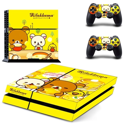Rilakkuma skin sticker for playstation 4 console and two c.. Rilakkuma skin sticker for playstation 4 console and two c..