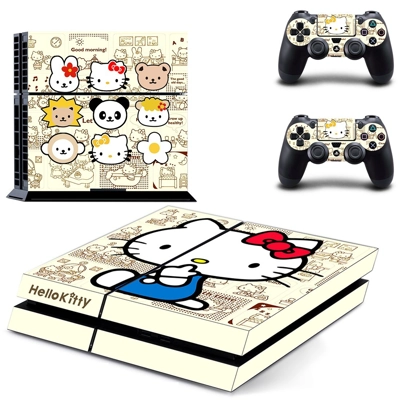 Hello Kitty skin sticker for playstation 4 console and two.. Hello Kitty skin sticker for playstation 4 console and two..