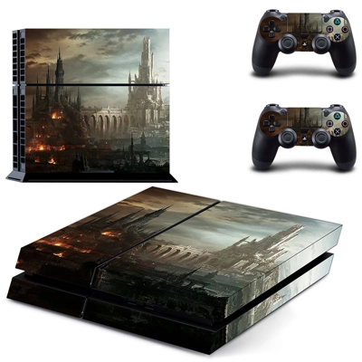 Destruction City skin sticker for playstation 4 console and two controllers
