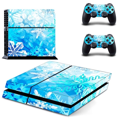 Winter Flower skin sticker for playstation 4 console and two controllers