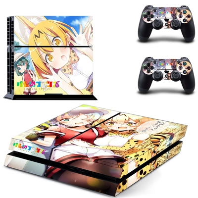 Kemono friends skin sticker for playstation 4 console and two controllers