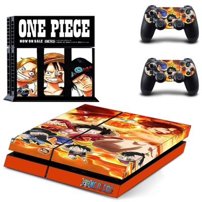 One Piece skin sticker for playstation 4 console and two c..