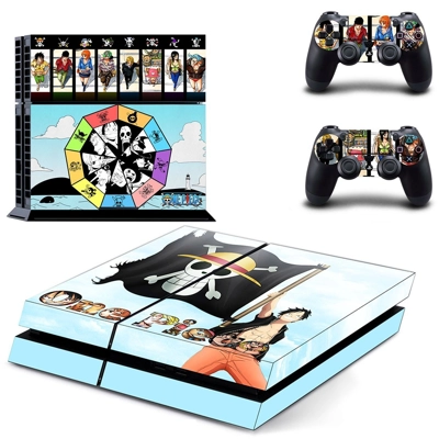 One Piece skin sticker for playstation 4 console and two c.. One Piece skin sticker for playstation 4 console and two c..