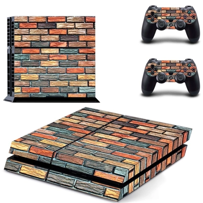 Nice wall skin sticker for playstation 4 console and two controllers