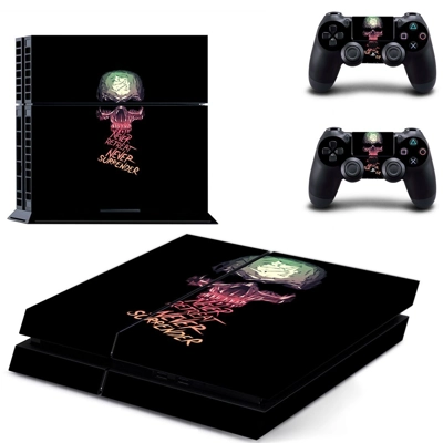 Metal skull skin sticker for playstation 4 console and two.. Metal skull skin sticker for playstation 4 console and two..