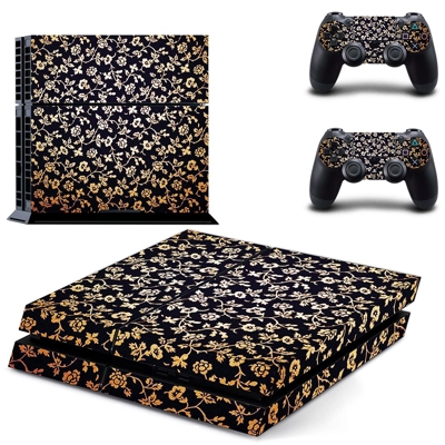 Floral pattern skin sticker for playstation 4 console and ..