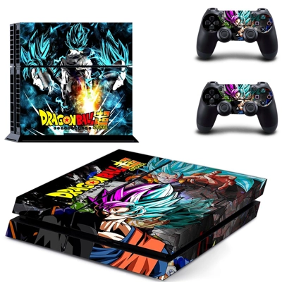 Dragon Ball super skin sticker for playstation 4 console and two controllers
