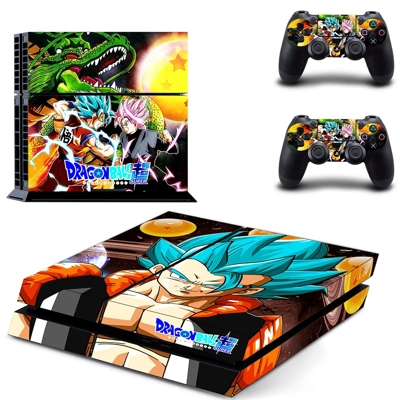 Dragon Ball super skin sticker for playstation 4 console and two controllers
