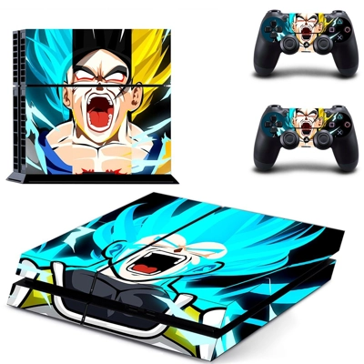 Dragon Ball super skin sticker for playstation 4 console and two controllers