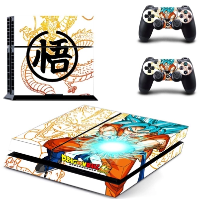 Dragon Ball super skin sticker for playstation 4 console and two controllers