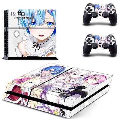 Re zero skin sticker for playstation 4 console and two con.. Re zero skin sticker for playstation 4 console and two con..