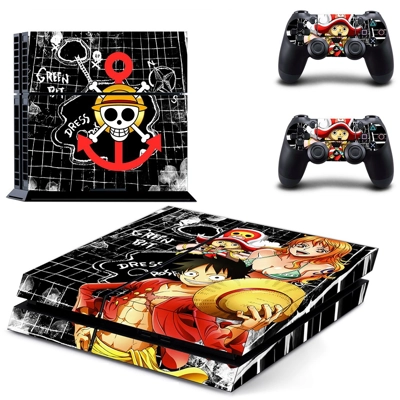 One Piece skin sticker for playstation 4 console and two c.. One Piece skin sticker for playstation 4 console and two c..