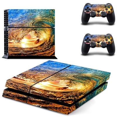 Water storm skin sticker for playstation 4 console and two.. Water storm skin sticker for playstation 4 console and two..