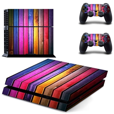 Colorful wooden board skin sticker for playstation 4 conso.. Colorful wooden board skin sticker for playstation 4 conso..