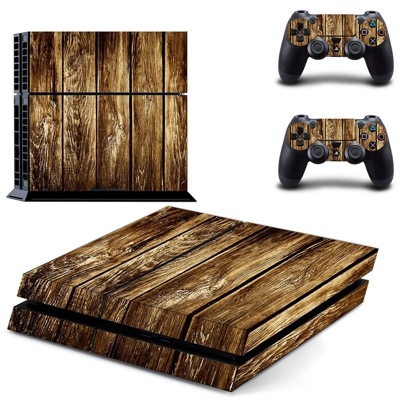 Wooden board skin sticker for playstation 4 console and tw.. Wooden board skin sticker for playstation 4 console and tw..