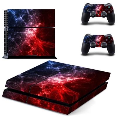 Sky storm skin sticker for playstation 4 console and two controllers