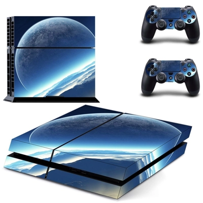 Sun sets clipart skin sticker for playstation 4 console and two controllers