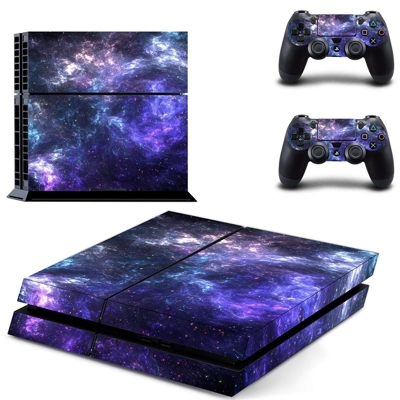 Space scene skin sticker for playstation 4 console and two controllers