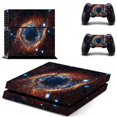 Galaxy scene skin sticker for playstation 4 console and two controllers