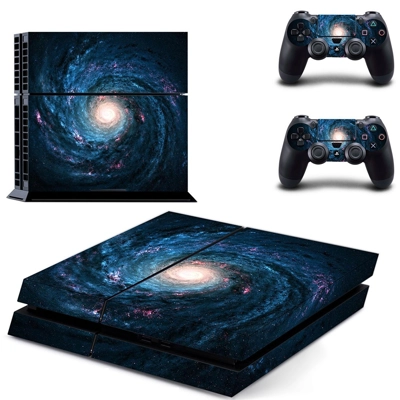 Galaxy scene skin sticker for playstation 4 console and two controllers