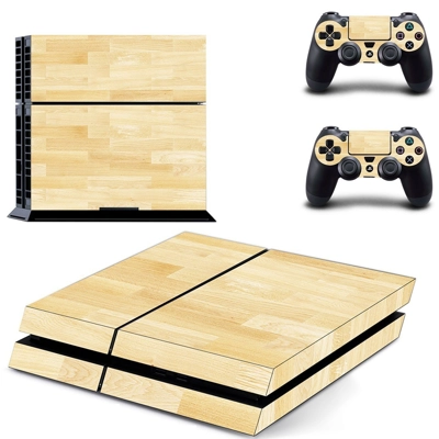 Colorul wooden board skin sticker for playstation 4 console and two controllers
