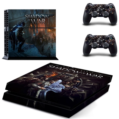 Shadow of War skin sticker for playstation 4 console and two controllers