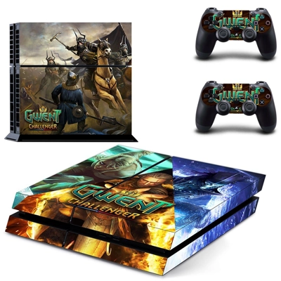 Gwent Challenger skin sticker for playstation 4 console and two controllers