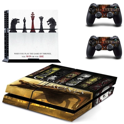 Game of thrones skin sticker for playstation 4 console and two controllers