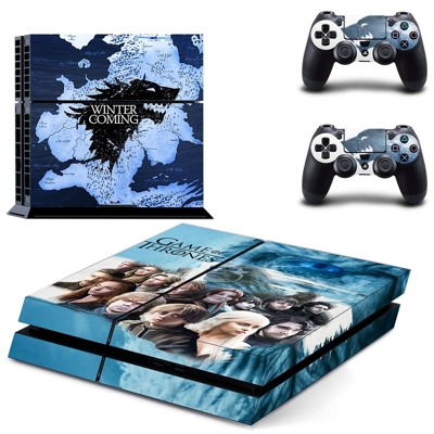 Game of thrones skin sticker for playstation 4 console and two controllers