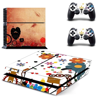 LocoRoco skin sticker for playstation 4 console and two co..