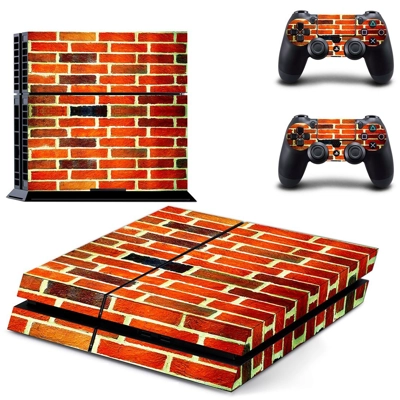Brick wall  skin sticker for playstation 4 console and two controllers