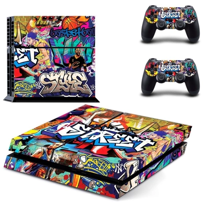 Graffiti art skin sticker for playstation 4 console and t.. Graffiti art skin sticker for playstation 4 console and t..
