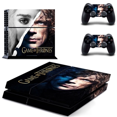 Game of thrones skin sticker for playstation 4 console and two controllers
