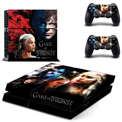 Game of thrones skin sticker for playstation 4 console and two controllers