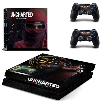 Uncharted skin sticker for playstation 4 console and two controllers