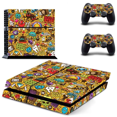 Sticker bomb skin sticker for playstation 4 console and tw..