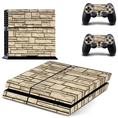 Stone Wall  skin sticker for playstation 4 console and two controllers