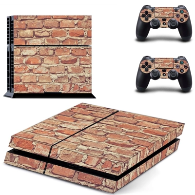 Brick wall  skin sticker for playstation 4 console and two controllers