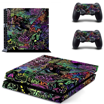 Trippy space skin sticker for playstation 4 console and tw.. Trippy space skin sticker for playstation 4 console and tw..