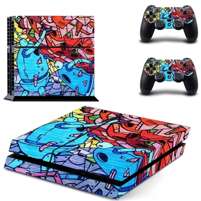 Prisma robot graffiti skin sticker for playstation 4 console and two controllers