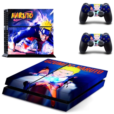 Naruto skin sticker for playstation 4 console and two controllers
