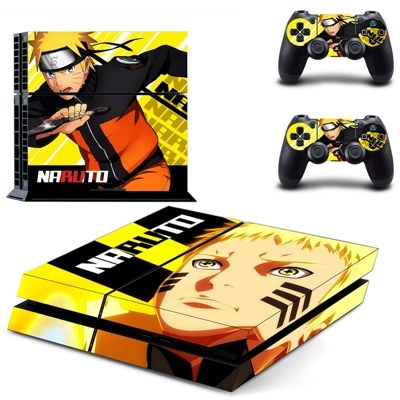 Naruto skin sticker for playstation 4 console and two controllers