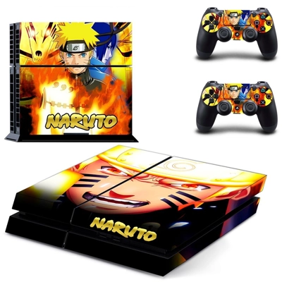 Naruto skin sticker for playstation 4 console and two controllers