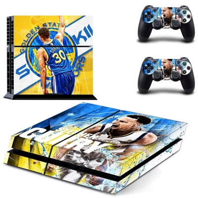 Golden state warriors skin sticker for playstation 4 console and two controllers